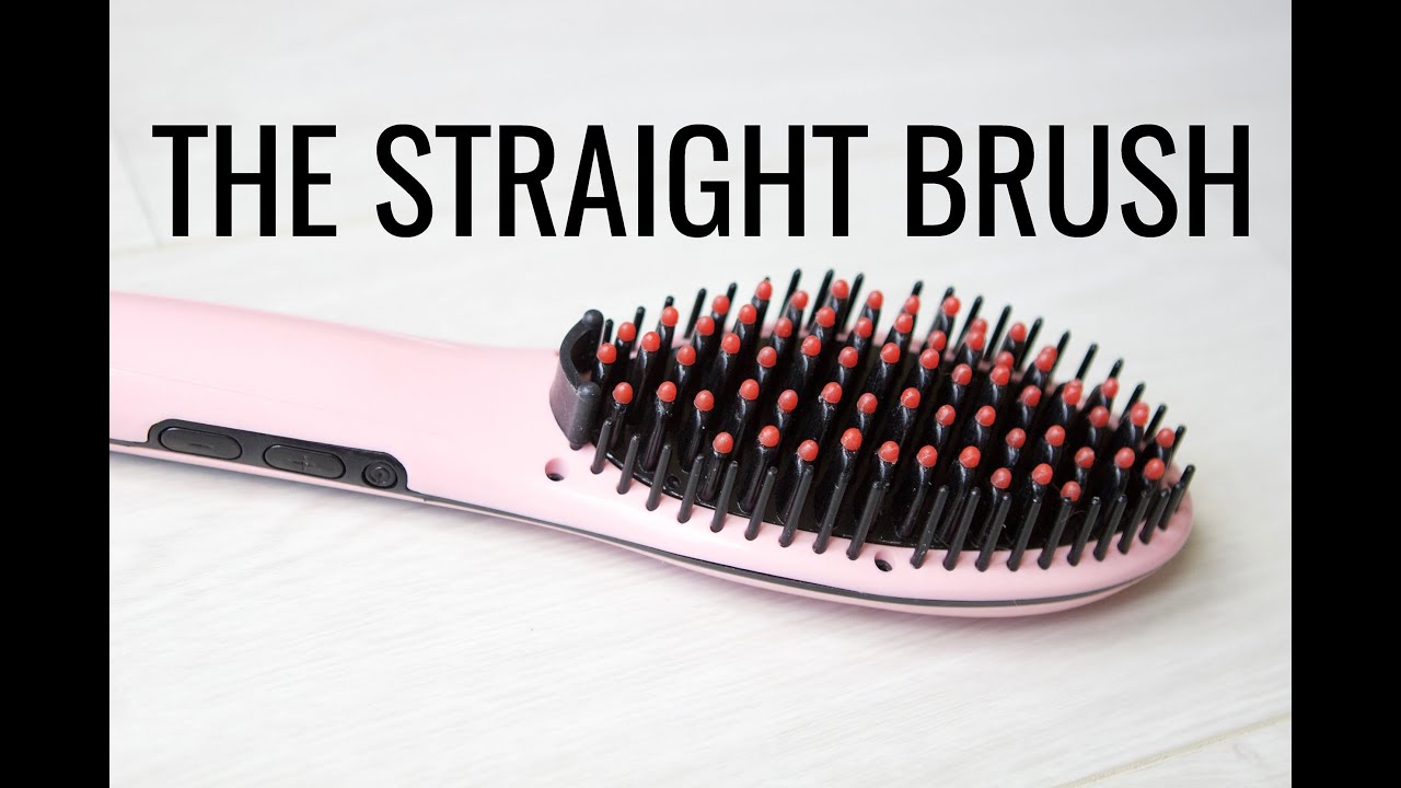 Review The Straight Brush Before & After on Thick Hair Super