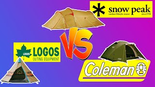 キャンプ用品セット Coleman LOGOS  peak超お得！ A comparison of tents from Snow Peak, Coleman, and Logos