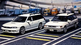 The true 1/64 Subaru Legacy Wagons by DeAgostini and Kyosho, showcase and review!