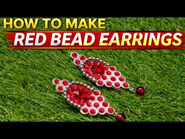 DIY Red Bead Earrings || Easy Handmade Jewellery Tutorial || HANDICRAFT-007 DIY Red Bead Earrings || Easy Handmade Jewellery Tutorial || HANDICRAFT-007