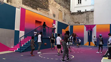 Xan-man at the Pigalle Basketball court in Paris on 7/7/17