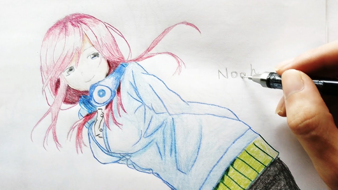 色鉛筆 初挑戦 五等分の花嫁 描いてみた Speed Drawing Colored Pencil Art Youtube Drawings Color Pencil Art Anime Art