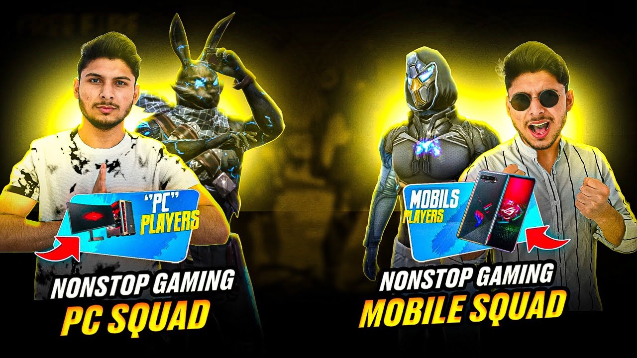 Nonstop Gaming Phone 📱 Squad Challenge 😡 Nonstop Gaming PC 🖥 Squad On Live 🎥 Garena - Free Fire