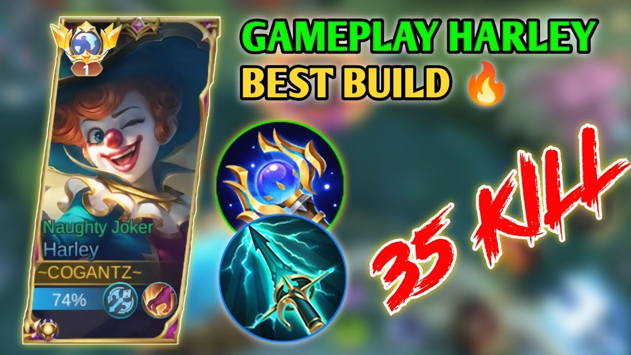 GAMEPLAY HARLEY 35 KlLL 🔥 - Mobile legends