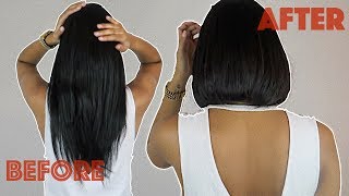How to: Get BOB CUT withOUT CUTTING HAIR!! [QUICK & EASY]