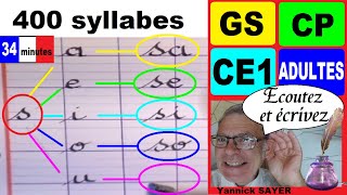 Cahier d’écriture de l’alphabet et 400 syllabes : gs cp ce1ce2 débutant