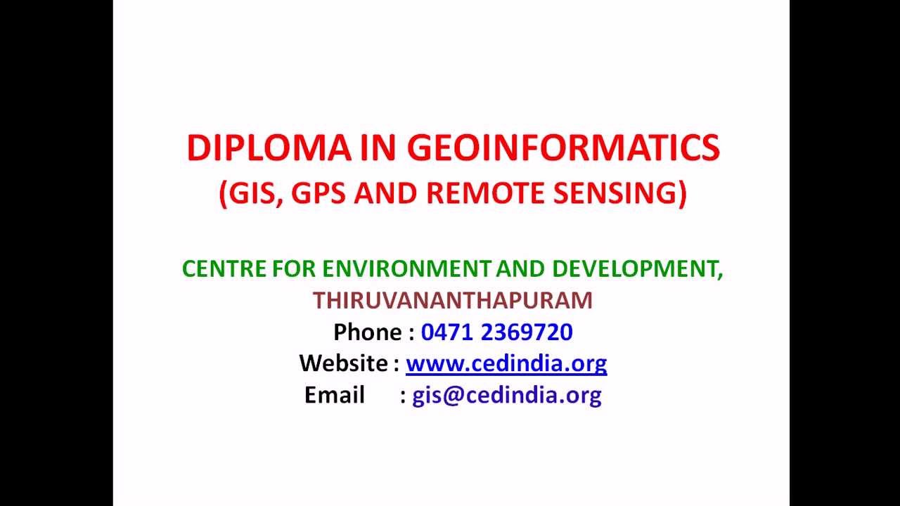 Gis Courses in Kerala GIS in CED Thiruvananthapuram YouTube