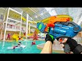 Nerf war  water park  spa battle 7 nerf first person shooter