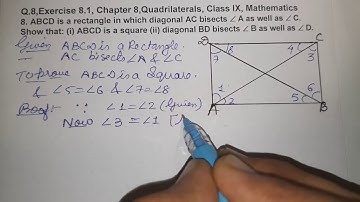Q.8,Exercise 8.1, Chapter 8,Quadrilaterals, Class IX, Mathematics