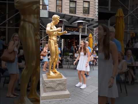 She Dancing With Statue 💃😂| #funny #usa #fyp #shorts #viral #trending #prank thumbnail