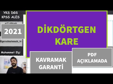 DİKDÖRTGEN KARE 1. KISIM (2024 YKS DGS KPSS ALES ) #GEOMETRİ #YKS #DGS