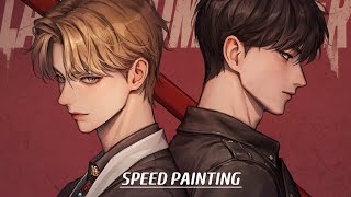 만화표지 느낌으로 일러스트 그려보기🖍 Finish it like a cover art  [Speed Painting / Clip Studio]