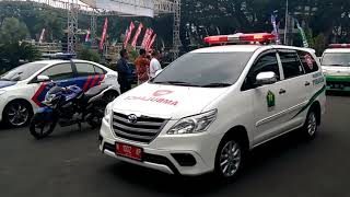 Konvoi Ambulance Panjang di Balai Kota Malang