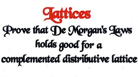 @btechmathshub7050Prove that De Morgan