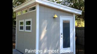 View our 8x12 S3 Modern Shed being built in sunny Florida. All of our shed designs come with materials lists and extensive 