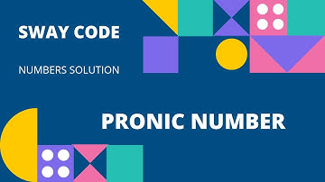 PRONIC NUMBER | C  LANGUAGE | NUMBER TYPE QUESTION SOLUTION | SWAY CODE