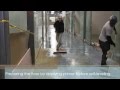 Self-leveling large area floor Self-leveling large area floor