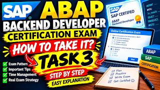 TASK 3 OF THE SAP ABAP BACKEND DEVELOPER CERTIFICATION EXAM #sap #exam #certification