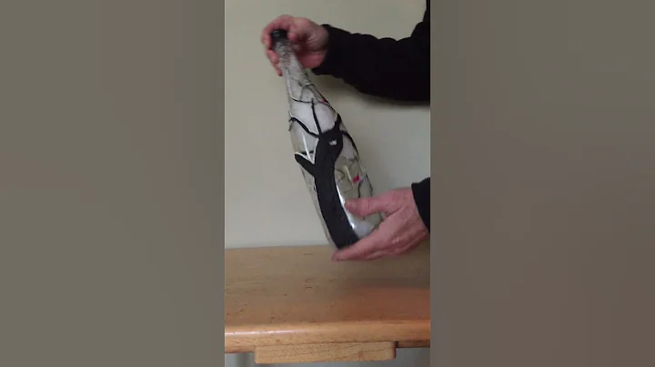 melting snow in a wine bottle