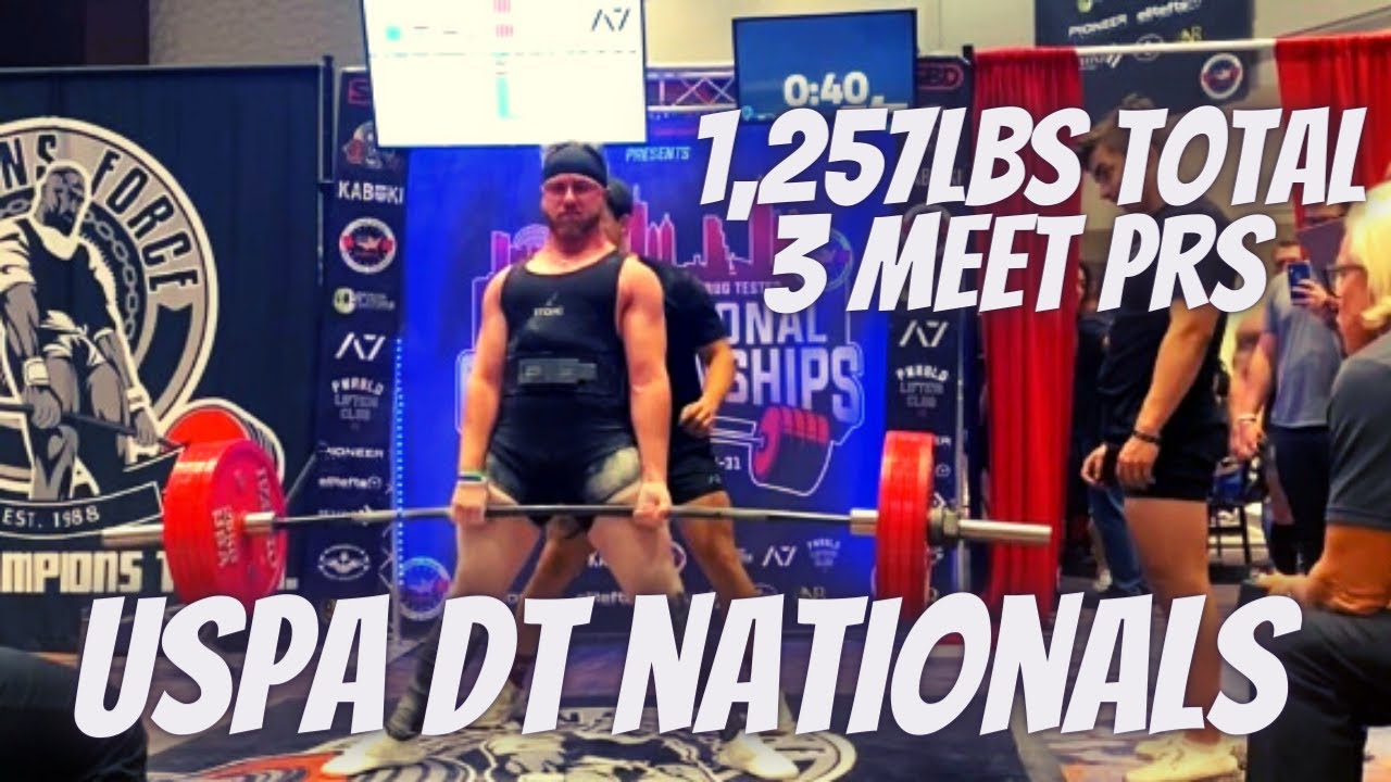 USPA DT National Championship 1,257LBS PR TOTAL 3 MEET PRs YouTube