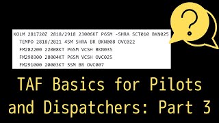 TAF Basics for Pilots and Dispatchers Part 3: TEMPO, BECMG, Practice Reading and Understanding TAFs