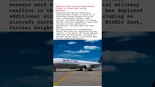 Information United Airlines and Air Canada Cancel Flights to Israel Amid Rising Tensions ✈️ Guide