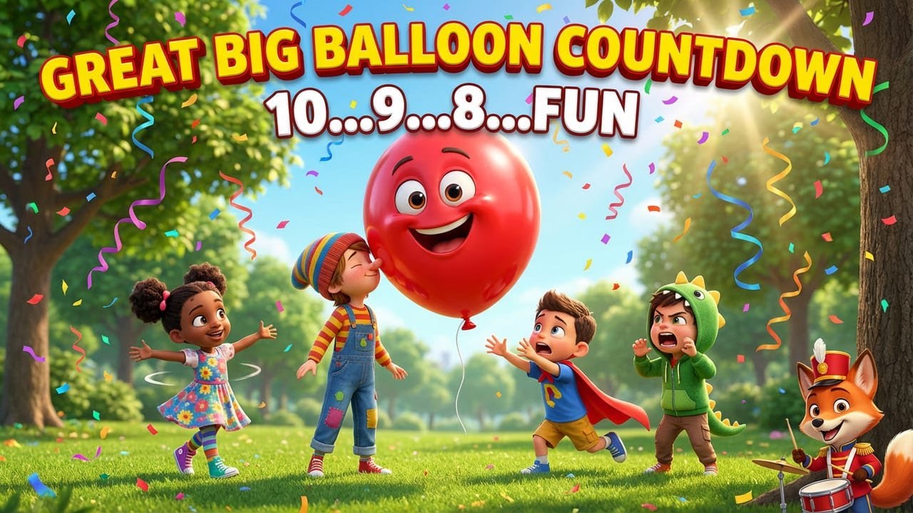 🎈 The GREAT BIG BALLOON Countdown! 🎈 | Ultimate New Year's Dance for Kids | 10 to 1 Bop-Along!
