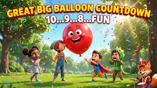 🎈 The GREAT BIG BALLOON Countdown! 🎈 | Ultimate New Year's Dance for Kids | 10 to 1 Bop-Along!