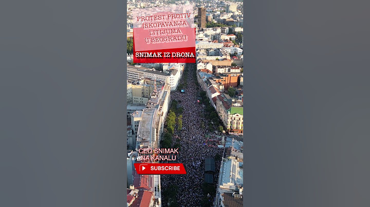 Snimak iz drona - Protest protiv iskopavanja litijuma na Terazijama u Beogradu 10.08.2024. 4K