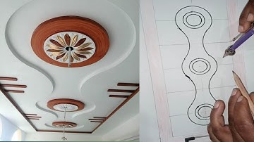 Modern pop plus minus ceiling design marking by khushab ceiling point