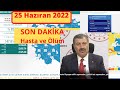 25 Haziran | Korona virüs vaka sayıları tablosu | Bugünkü vaka sayısı