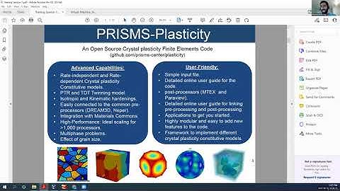 PRISMS-Plasticity - Session1: Training 2022