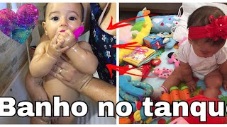 Rotina De Casada Primeiro Banho No Tanque Vlog - Thalita Araújo