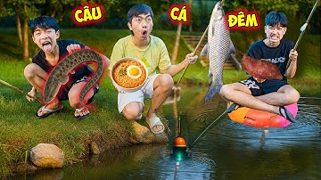 Thái Chuối Thử Thách Câu Cá Đổi Đồ Ăn Vào Ban Đêm Trẻ Trâu Gặp M.A?