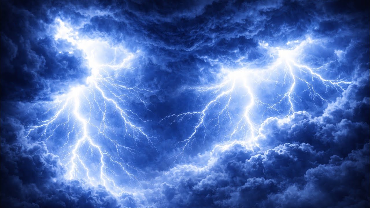 Very Heavy Rain and Intense Thunder Sounds for sleeping | Black Screen | Healing | Yoga | Anxiety