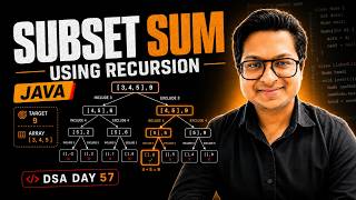 Subset Sum Problem Using Recursion & Backtracking in Java | DSA Day 57