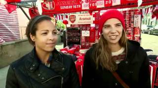 Tobin Heath & Casey Nogueira visit the Emirates stadium