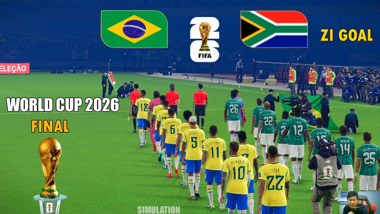 BRAZIL vs SOUTH AFRICA - FIFA World Cup Final 2026 - Full Match & All Goals Simulation eFootball PES