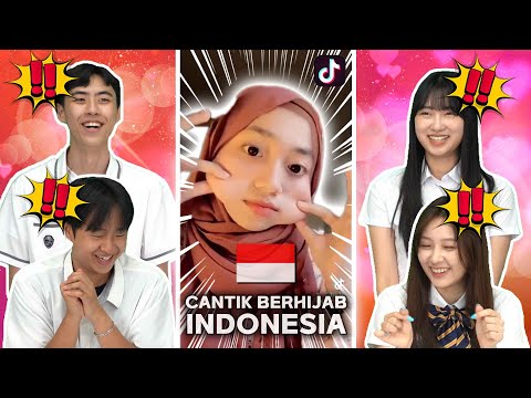 Reaksi Siswa Korea Kaget Lihat Tiktok Cewek Cantik Berhijab Indonesia 🇮🇩🇰🇷 | Reaction Indonesia