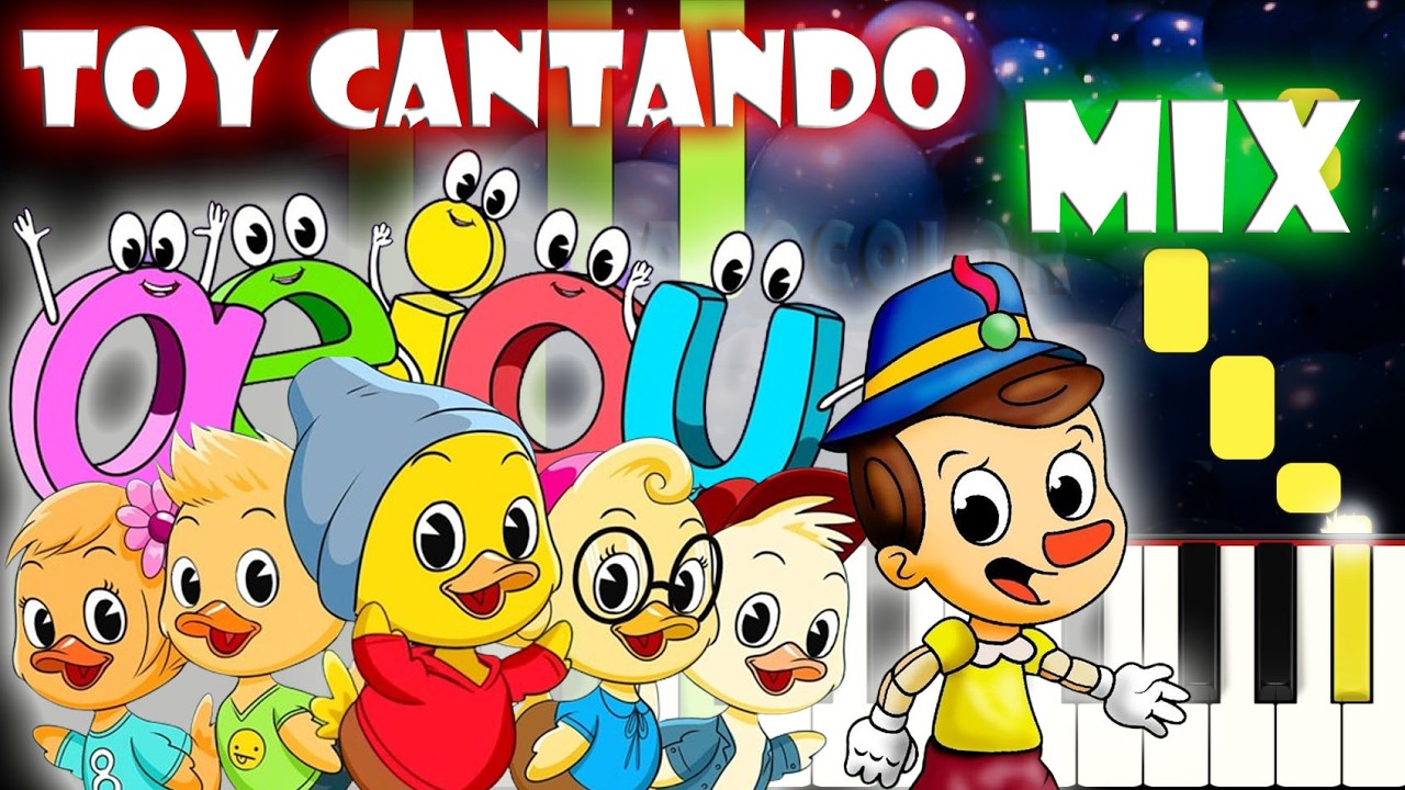 Toy Cantando - Piano Mix | Tres Lindas Canciones Infantiles en Piano | Tutorial | Karaoke