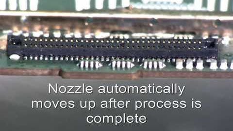 Fine Pitch Connector Rework with ATCO model AT-GDP Placement & Rework Station