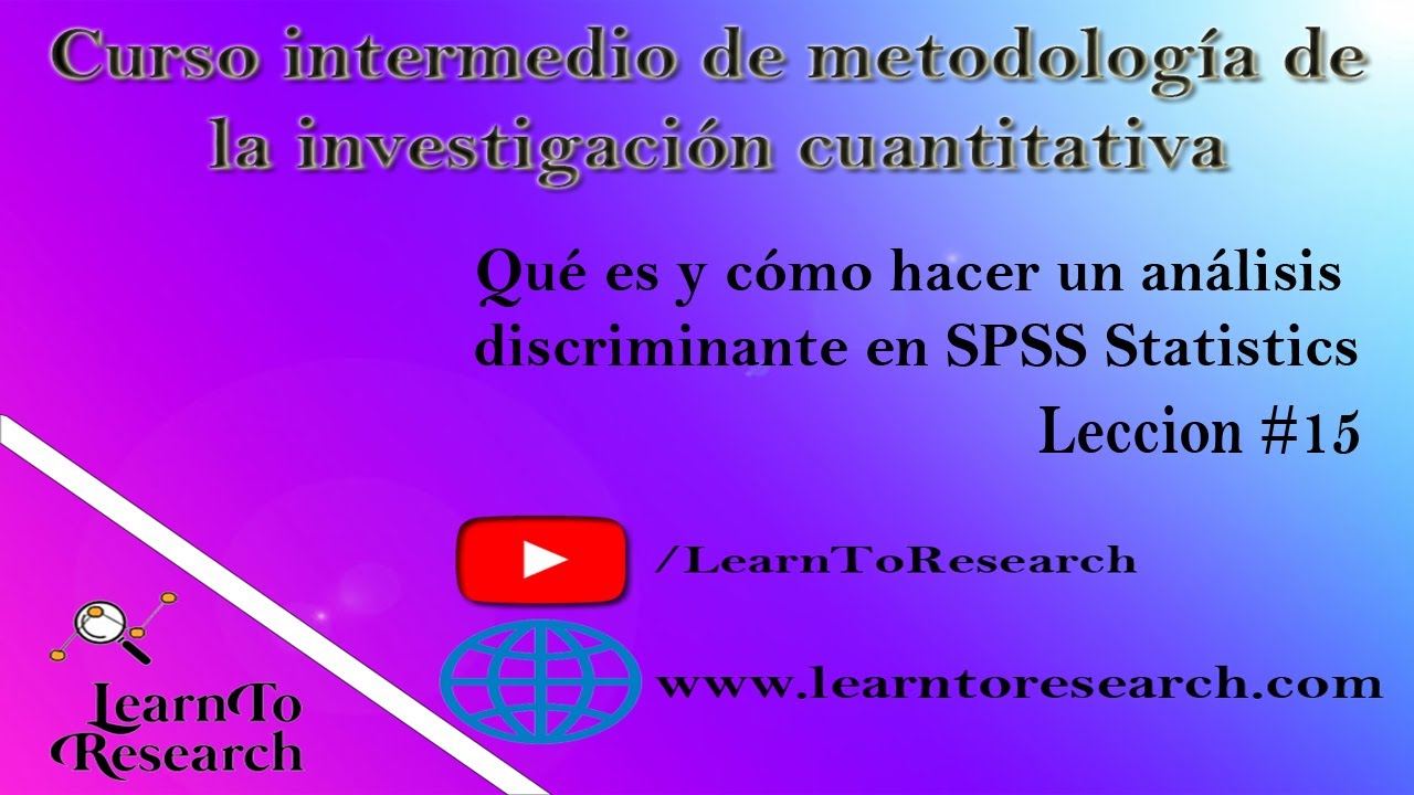 #15: ANÁLISIS DISCRIMINANTE en SPSS Statistics | + Caso práctico - YouTube