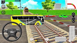 Modern Bus Simulator Public Transport 2020 #2- New Orange Bus Unlocked - Android Gameplay screenshot 4