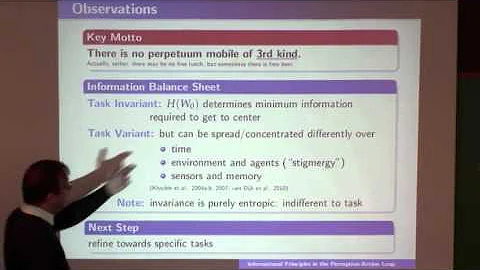 Daniel Polani: Informational Principles in Perception-Action Loops