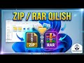 ZIP, RAR, FAYLLARNI ARXIVLASH. MALUMOTLARNI JO'NATISH OSON USULI