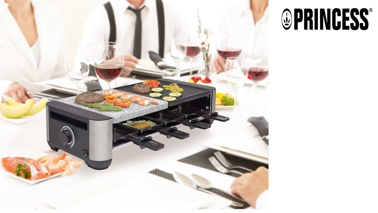 Parrilla Princess Stone Grill Party – Raclette para 4 personas