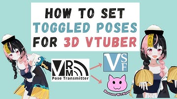Toggled poses for 3D Vtuber Model in VRMpose transmitter【Moe Bun】#vroid #vtuber #3d #VRM