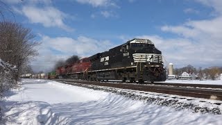 Trains on the Norfolk Southern Harrisburg Line Winter 2016