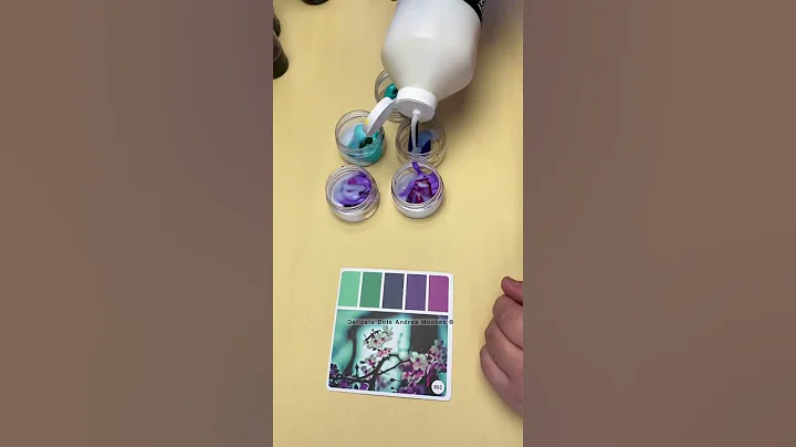 Mixing paint colors for a dot mandala painting #art #satisfying #artist #painting #craft