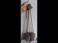 Porta maceta colgante para Kokedama a crochet (Punto abanico)